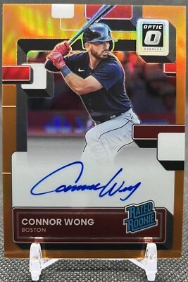 2022 Donruss Optic CONNOR WONG Rated Rookie Autograph Orange Prizm /100! Red Sox - Image 1 of 2