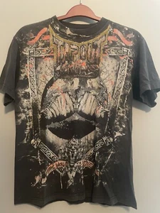 Vintage Tapout MPS Mens Size M Spell Out MMA Fighting Shirt World Is Mine(B5) - Picture 1 of 7