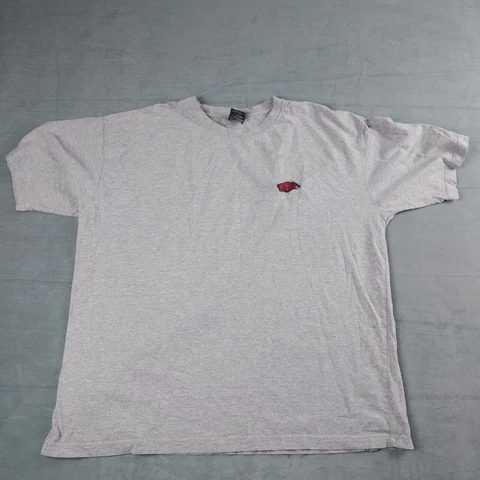 Vtg Arkansas Razorbacks Starter T-shirt Men's XL Gray Short Sleeve 90s NCAA Cover