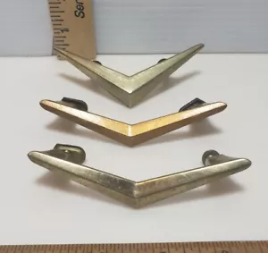 Vintage Lot V Handle Drawer Door Pull With Hardware Metal Cabinet Replacement - Picture 1 of 11