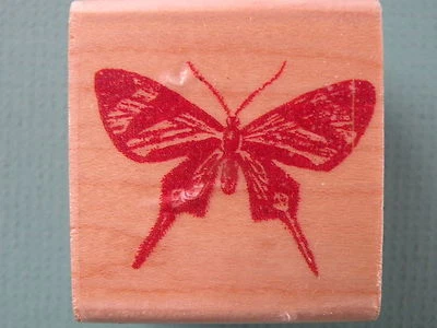 Butterfly, Detailed Small HAMPTON ART Rubber Stamp Insect - Image 1 of 2