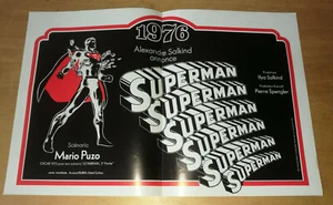 RARE AFFICHE AFFICHETTE CANNES FESTIVAL 1976 SUPERMAN - Picture 1 of 1