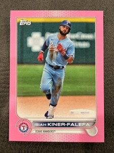 ISIAH KINER-FALEFA Yankees 2022 Topps Mini Baseball card #93 PINK Parallel # /25