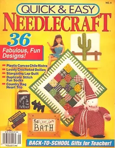 Quick & Easy Needlecraft Magazine No. 9 Quilt Crochet Plastic Canvas Pattern - Picture 1 of 7