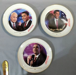 Obama Biden McCain 2008 Wahlen 8" Teller American Historic Society Lot 3 - Bild 1 von 7