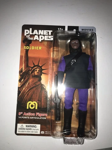 Mego Planet of the Apes-  Soldier Ape 8" Figure 2021  Black  Bandolier new Cover