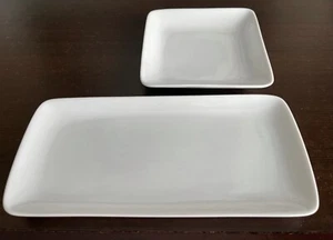 Juego de 2 piezas de porcelana blanca de postre o aperitivo de American Airlines de DeSter - Imagen 1 de 4