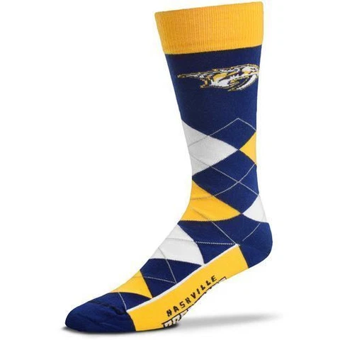 Nashville Predators Argyle Unisex Crew Cut Socks - One Size Fits Most FREE SHIPP Cover