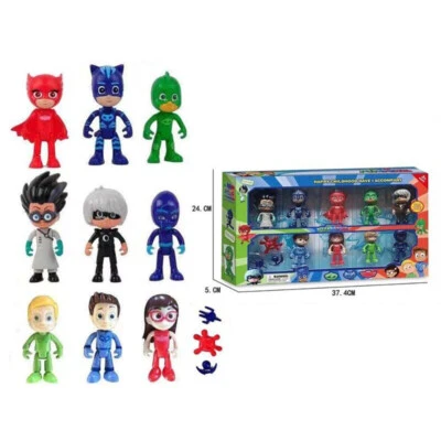 9PCS PJ Masks Cake Topper Decor Action Figures Kids Doll Toy - Bild 1 von 4