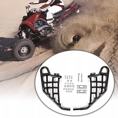 Black Aluminium Standard Nerf Bars Guard w/ nets For Honda TRX 700XX 2008 2009 — 第 1/4 张图片