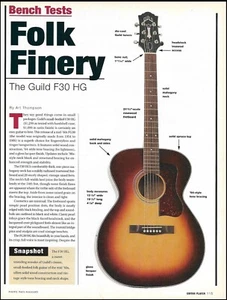 Guild F30 HG Akustikgitarre Test Soundcheck 2-seitig Prüfstand Prüfartikel - Bild 1 von 3