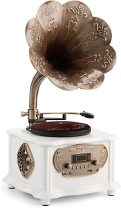 Retro Phonograph Record Player Bluetooth Speaker wi...(With Record Player White) - Picture 1 of 5