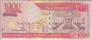 Dominican Republic  P. 180c 1000 1.000 1000 Pesos  Oro 2010 Prefix DK,  UNC