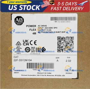 New Allen Bradley 22F-D013N104 PowerFlex 4M- 5.5 kW (7.5 HP) AC Drive 480VAC - Picture 1 of 1