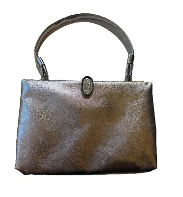 Vintage Silver Foil  ‘After Five’ Evening Bag Clutch 7 x 5 in RETRO Holiday GLAM - Image 1 of 4