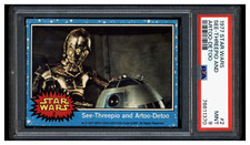 76611370 1977 Topps Star Wars #2 See-Threepio C-3PO and Artoo-Detoo R2-D2 PSA 9