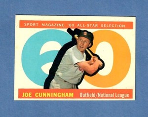 1960 Topps Baseball Set Break #562- Joe Cunningham- ALL Star- Near Mint!