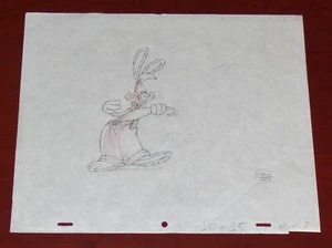 WALT DISNEY MICKEY MOUSE 60TH BIRTHDAY ORIGINAL PRODUCTION DRAWING ROGER RABBIT - Picture 1 of 1