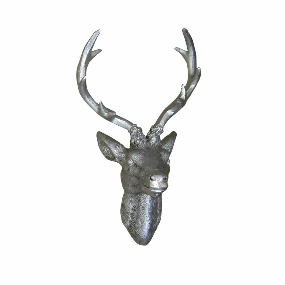 Hirschgeweih 20x30cm Silber Geweih Dekoration 10 Ender Hirschkopf Wand Deko - Bild 1 von 1