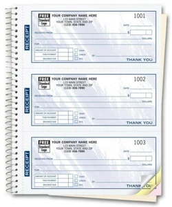 1000 Color Collection Cash Receipts / In Books / Nebs/Deluxe # 693T, 2 Part - Picture 1 of 1