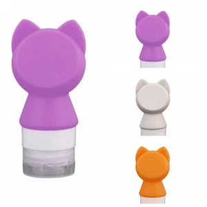 Cat Head Silicone Sub-bottles Cartoon Cosmetics Dispenser Bottle Travel - Picture 1 of 15
