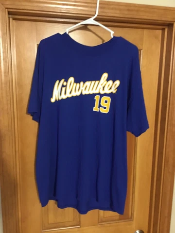Vintage Milwaukee Brewers Legend Robin Yount T Shirt Jersey #19 Mens XL Cover