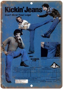 Kickin Jeans Karate Century Martial Arts 12" x 9" Reproduction Metal Sign X66 - Picture 1 of 1