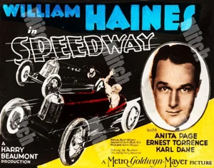 SPEEDWAY 1929 RACING INDY 500 - 11 x 14 WILLIAM HAINES # 26 BLACK LOBBY CARD TC - Picture 1 of 1