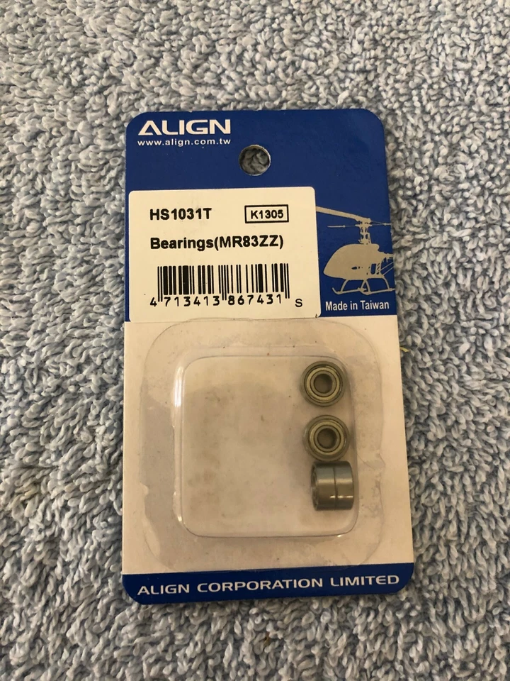 Align Trex 450 MR83ZZ Bearings (4pcs) HS1031T - Image 1 of 1