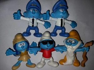 Lote 5 Pitufos Smurf 2018 McDonald's Smurfs - Imagen 1 de 4