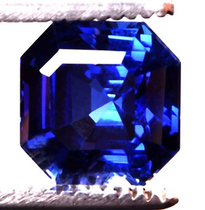 11.95 Cts. Natural Blue Sapphire Square Shape Certified Gemstone - Picture 1 of 4