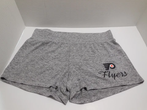 New Ladies Philadelphia Flyers NHL Womens Lounge Shorts Size Medium Grey Cover