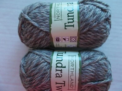 Northland Tundra Twist wool blend bulky yarn, Fieldstone, lot of 2 (54 yds ea) - Image 1 of 2