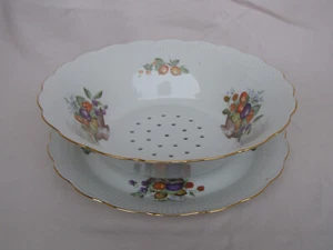 Chodziez Poland Obst-Schale mit Unterplatte. 21cm. - Bild 1 von 4
