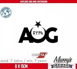 AOG Bozkurtlu Göktürkçe Yazılı Sticker Aufkleber Bozkurt Göktürk Türkiye Türkei - Picture 1 of 28