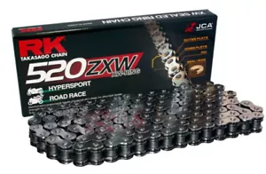 RK TAKASAGO Chain 520 ZXW 150 L XW Ring Chrome Brand New Made In Japan - Picture 1 of 2