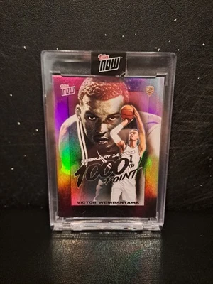 Victor Wembanyama Rookie Card Topps Now 1000th Point 2024 Spurs NBA - Image 1 of 2