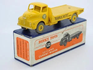 DINKY SUPERTOYS 1953 BOXED No.533 LEYLAND CEMENT TRUCK FERROCRETE BLUE CIRCLE - Picture 1 of 10
