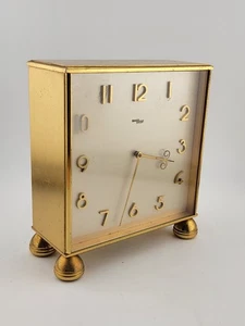 Rare 1960's Swiss IMHOF Double Sided Partner's Mechanical Desk Clock. Untested. - Picture 1 of 15