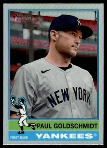 2025 Topps Heritage Chrome Refractor Paul Goldschmidt New York Yankees #382 - Bild 1 von 2