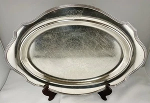 Antique Gorham Sterling Silver "Plymouth" 16" Shaped Oval Serving Platter 1914 - Picture 1 of 9