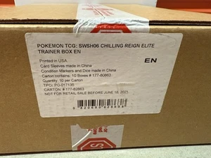 pokemon chilling reign elite trainer box Case Of 10 Factory Sealed ETBs New - Picture 1 of 3