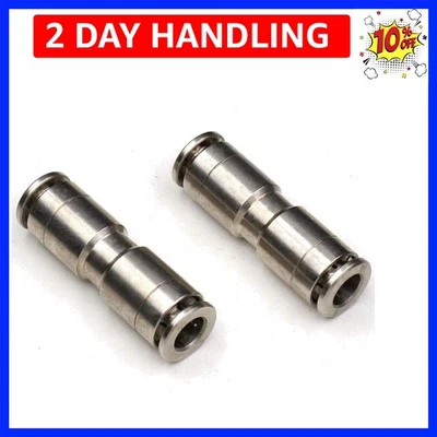 6 mm Unión Empuje recto para conectar accesorios Acero inoxidable Neumático Push Co... Foto 1 de 4