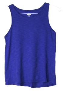 OLD NAVY SLEEVELESS TEE SHIRT ladies size M dark violet blue lightweight cotton - Picture 1 of 4