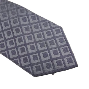 Bugatchi Uomo Mens Blue Geometric Diamond Silk Neck Tie 3.5” Wide 58.5” Long - Picture 1 of 9