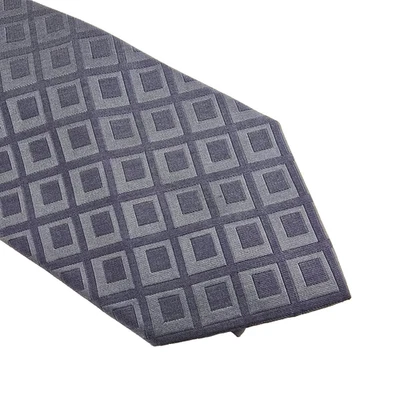 "Corbata de cuello Bugatchi Uomo para hombre azul geométrico diamante seda 3,5"" de ancho 58,5"" de largo" Foto 1 de 4