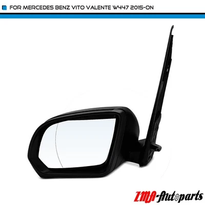 Manual Passenger Textured Black Door Mirror for Benz Vito Valente W447 2015-2024 - image 1 of 4