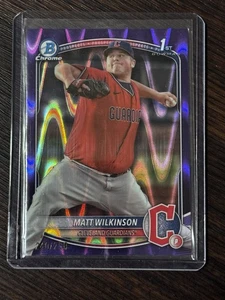 2025 Bowman - Chrome Prospects Matt Wilkinson #BCP-145 Purple Raywave Refractor - Picture 1 of 2