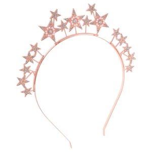 Diadema de diamantes de imitación femenina para boda niña niño mujer estrellas diadema - Imagen 1 de 12