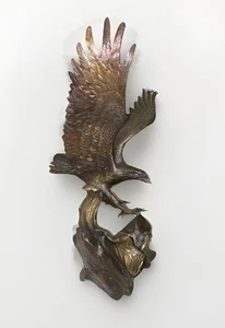 "Escultura de bronce de alas de gloria de águila por Ronald Van Ruyckevelt firmada c1990, 11""" - Imagen 1 de 7
